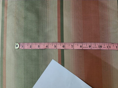 SILK TAFFETA FABRIC Multi colour horizontal stripes TAF S#19 54"wide