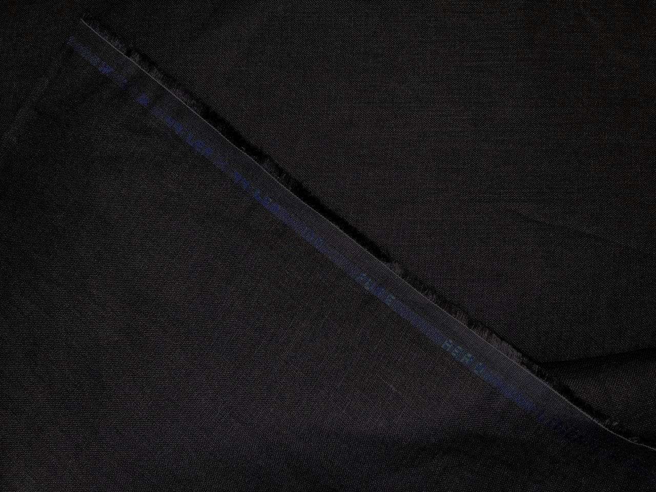 100% Linen premium heavy 44lea  suiting fabric 58" wide available in 2 colors black and butter cream [18501/02]