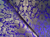 Silk Brocade Fabric Royal  blue \X Metallic Antique Gold 44" wide BRO152[1]