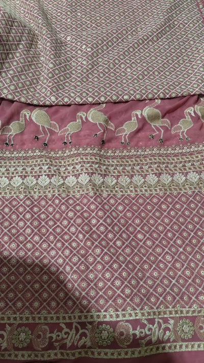 Designer Unstitched Semi Silk  Lehenga Choli by the YARD available in two colors