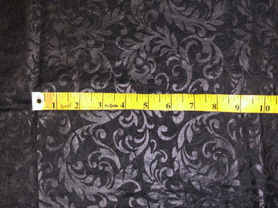 Mull  Cotton Chanderi Fabric embossed 44&quot; wide available in 2 colors black and white [18499/500]