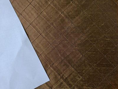 Silk dupioni fabric pintuck design GOLDEN BROWN  COLOR PKTP16[4]