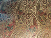 Silk Brocade fabric Gold with metallic gold red and green paisley jacquard COLOR 44" WIDE BRO890[1]