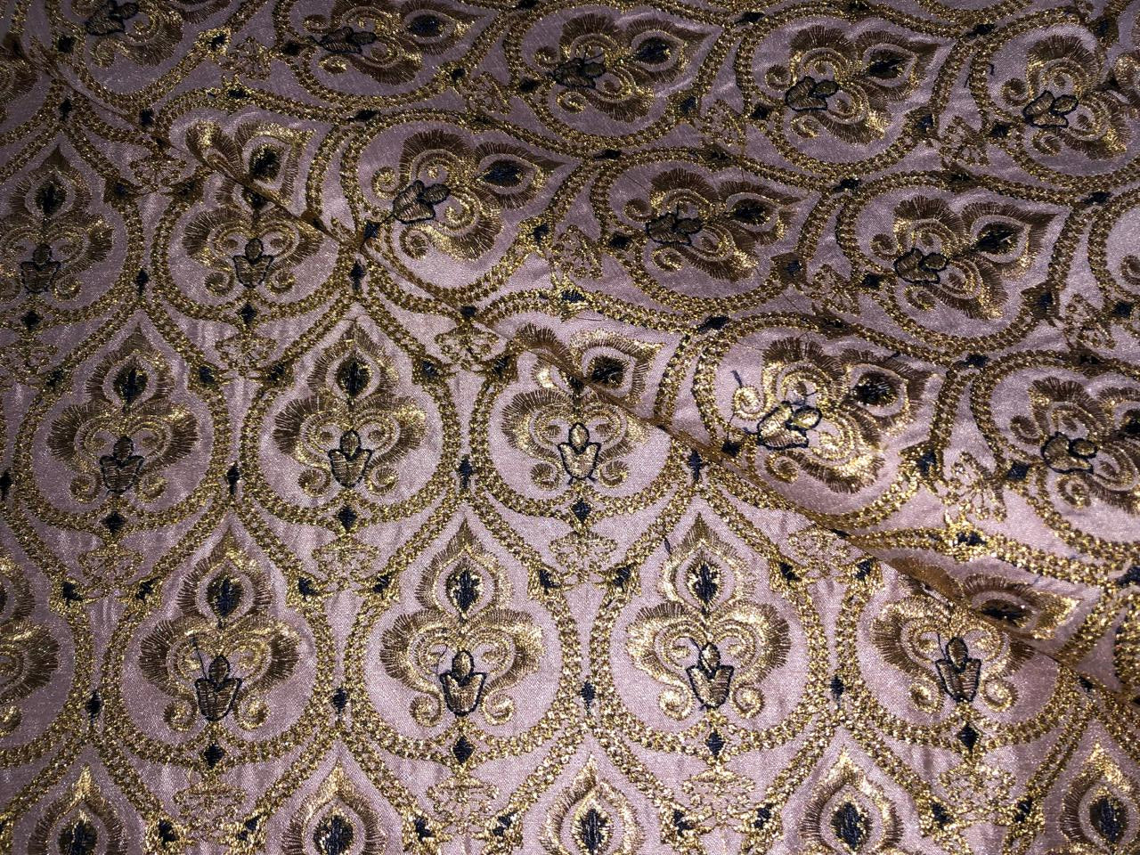 Brocade Fabric Embroidered 44" wide DUSTY ROSE BRO840[6]