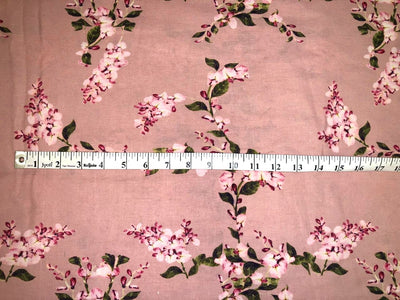 Linen Print onion pink  floral print [18360]