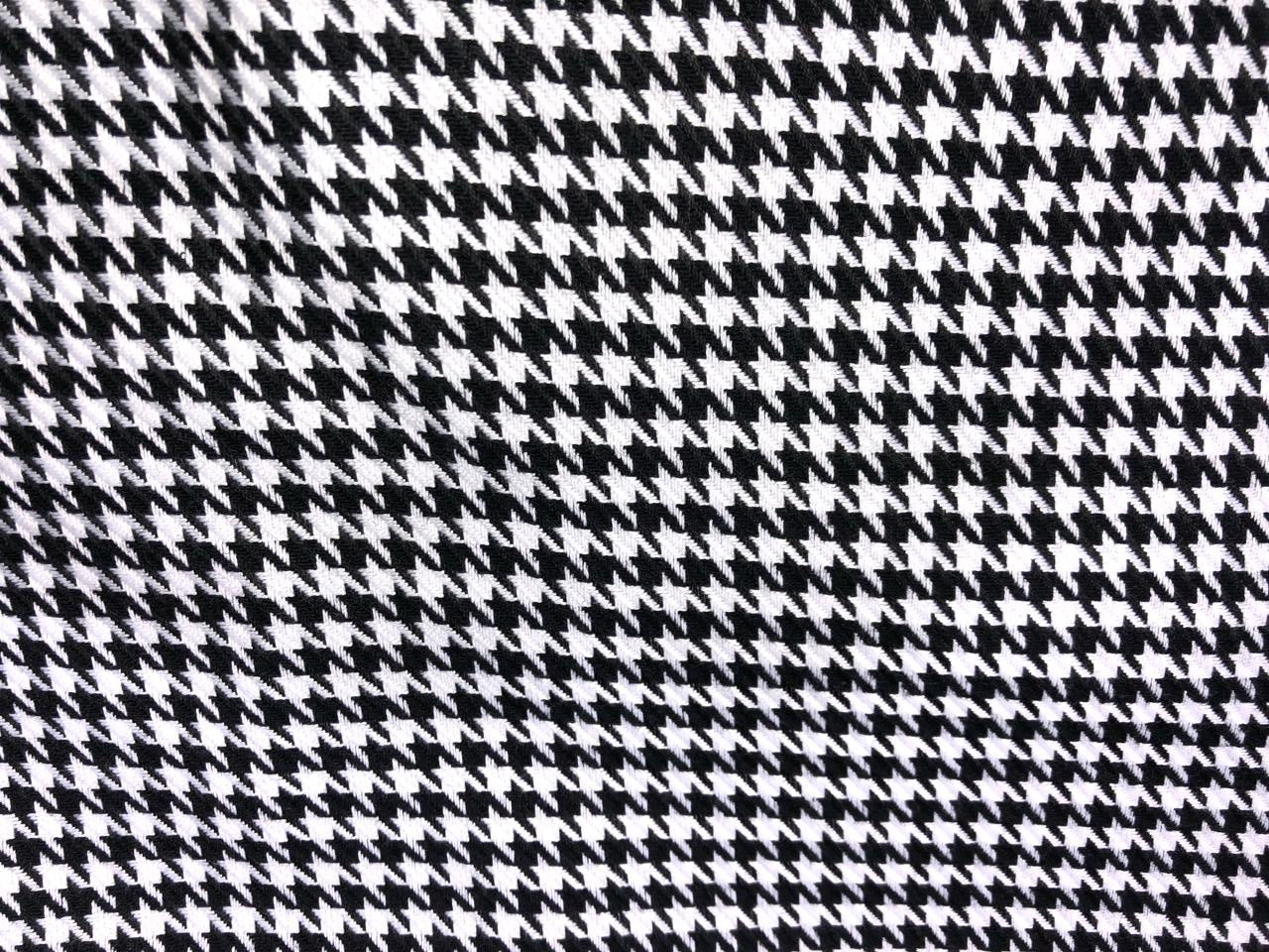 Wool and Acrylic blend fabric Houndstooth [15815]