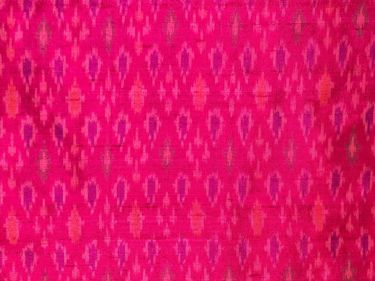 100% pure silk dupion ikat fabric pink color 44" wide available in 3 combinations[18470/71/72]