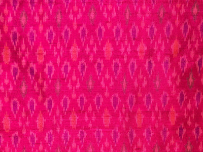 100% pure silk dupion ikat fabric pink color 44" wide available in 3 combinations[18470/71/72]