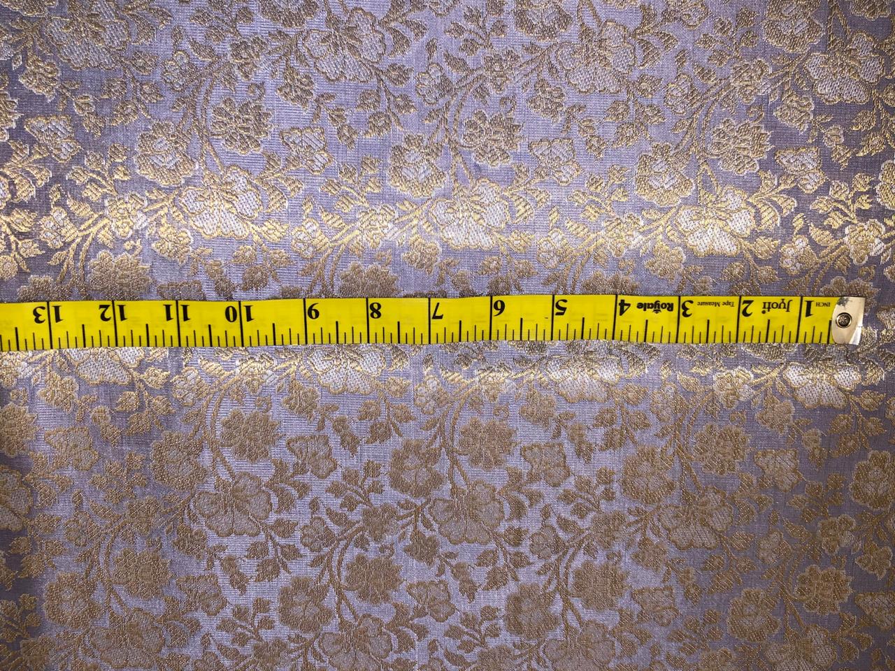 Silk Brocade fabric  lavender with white gold  jacquard BRO1074[1]