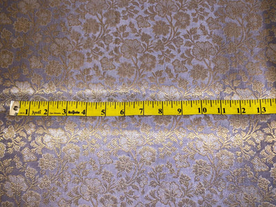 Silk Brocade fabric  lavender with white gold  jacquard BRO1074[1]