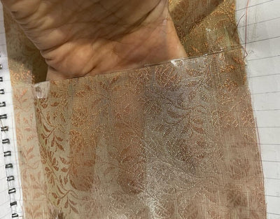 BROCADE Tissue Jacquard available in 3 colors [BRO925[1] GOLD AND DEEP BRONZE BRO925[2] GOLD AND SUBTLE BRONZE BRO925[3] GOLDEN BEIGE AND BRONZE]