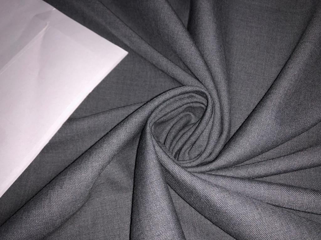 Suiting Superfine blended 70% poly 30% wool  58" wide [15645/46] available in 2 colors silver grey and grey