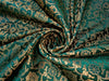 Brocade fabric FLORA,L with metallic gold 44" wide available in 3 colors BRO889 [green/watermelon red/blood red]