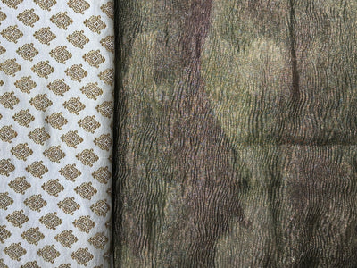 Tissue Crushed shaded ,shades of green pink and gold [17801]