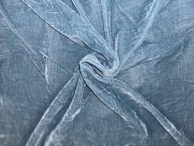 100% Micro Velvet Slate blue  Fabric 44" wide [18295]