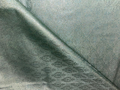 Silk Brocade fabric sea green  intricate paisleys  BRO1083[2]