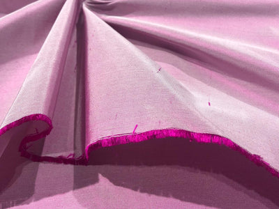Silk Dupioni fabric magenta pink x ivory  color 54" wide DUP423