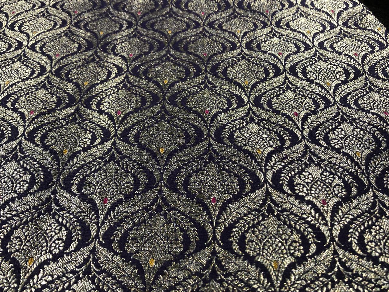 Brocade  Metallic GOLD fabric 44 inch wide available in 4 colors RED,TEAL,CADBURY PURPLE AND DEEP EGGPLANT PURPLE   BRO1011