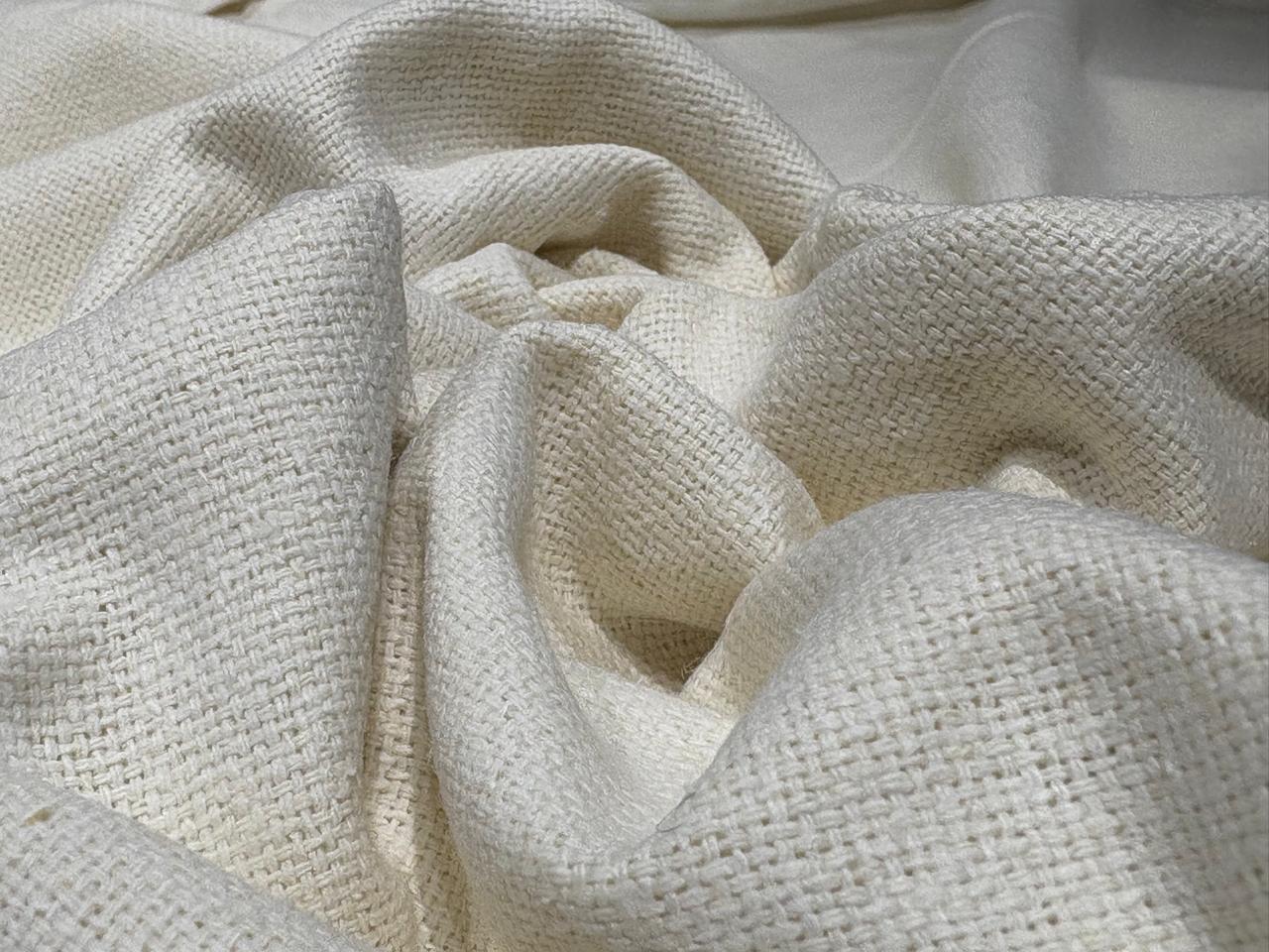 100% Silk Matka ivory colour 44" wide [17786] dyeable