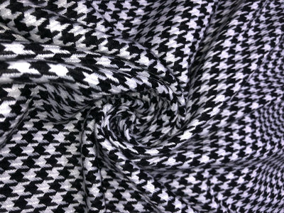 Wool and Acrylic blend fabric Houndstooth [15815]