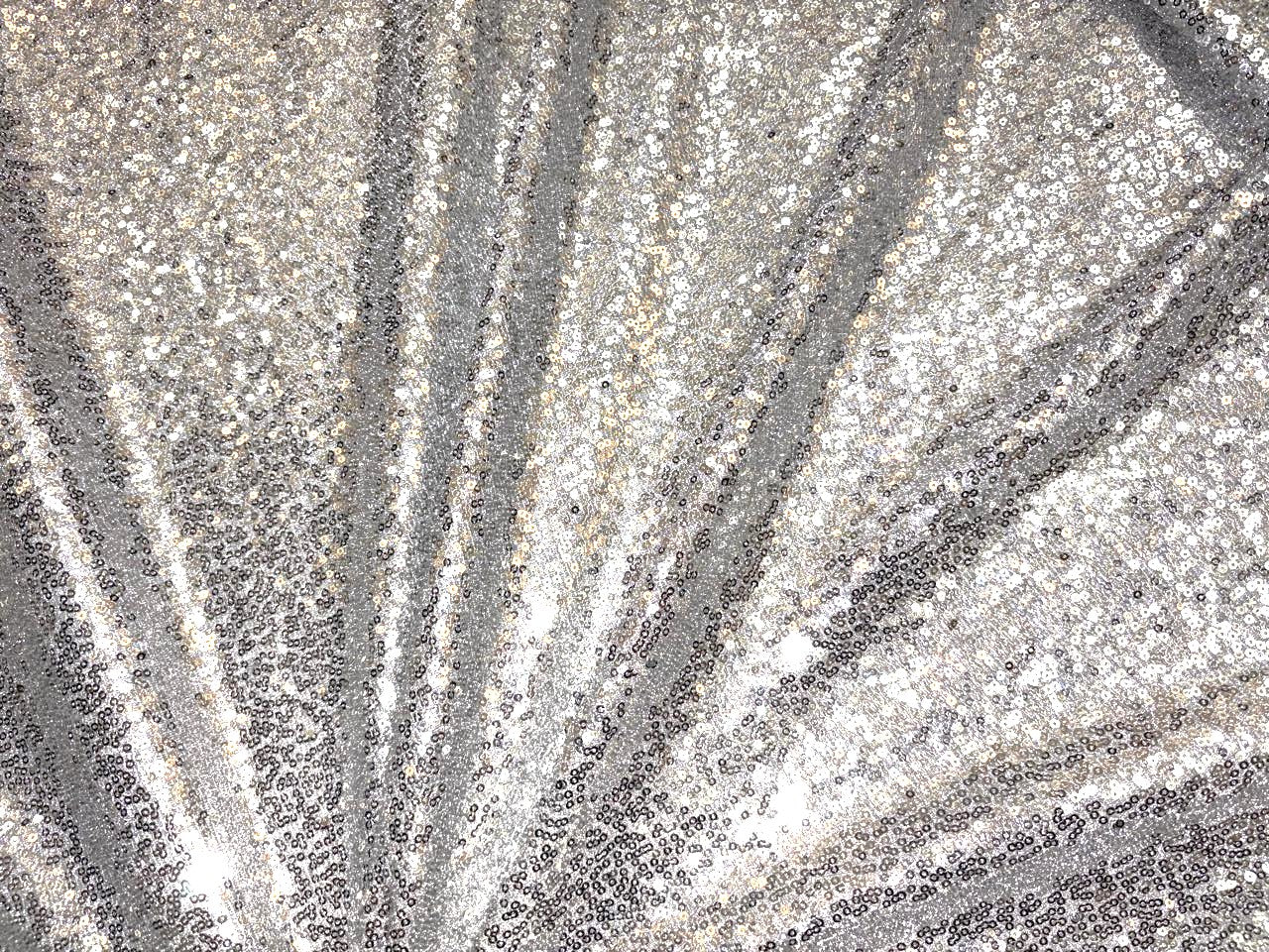 Net Fabric with sequin silver  58'' wide [18600]