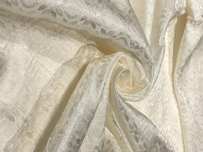 Silk Brocade fabric 44" self geometric  jacquard available in 4 colors pink ,olive , white ivory and lilac BRO1051