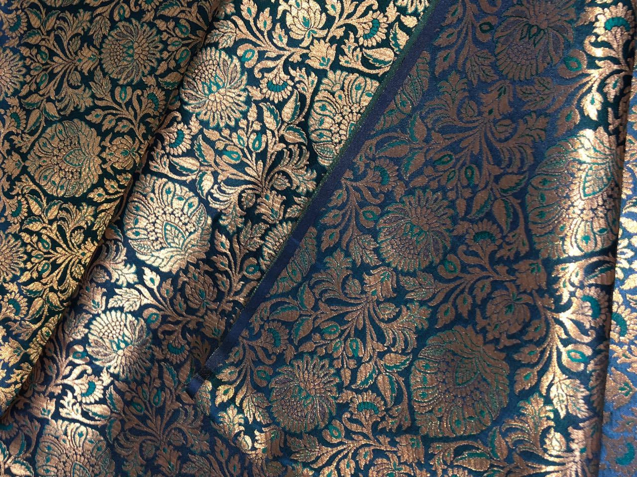 Silk Brocade fabric  jacquard available in 7 colors mulberry, burgundy, candy pink, teal, mustard, green x red  and turquoise BRO1026