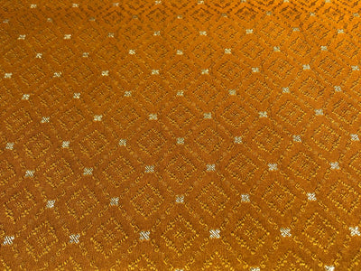 Silk Brocade fabric  self jacquard with subtle white gold metallic dots jacquard available in 5 colors black ,red x pink,mulberry,mustard, and purple BRO1013