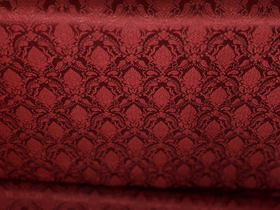 Silk Brocade fabric 44"self  floral  jacquard  available in 3 colors burgandy ,deep blue almost black and dark green BRO1065