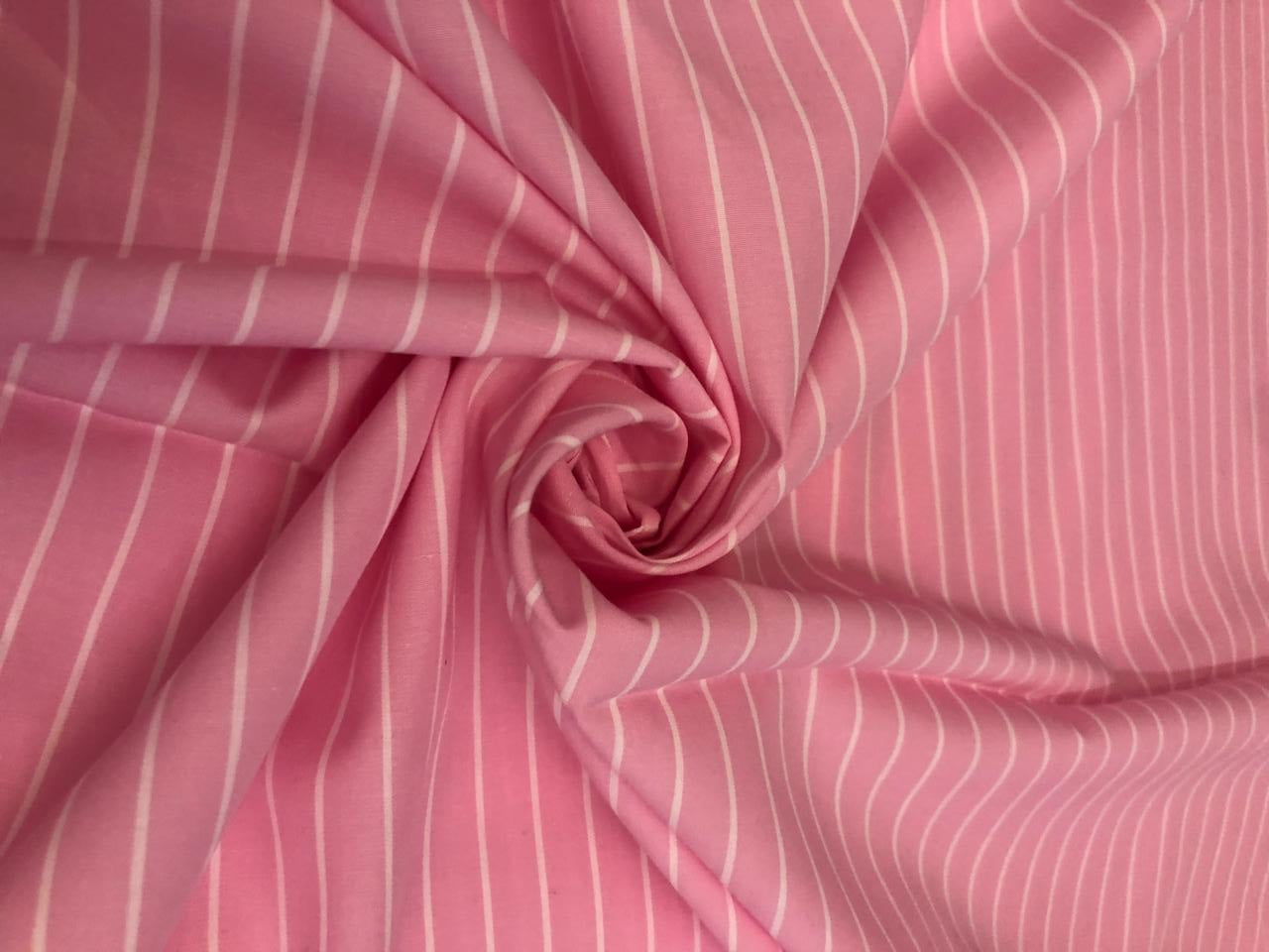 100% Cotton Poplin 58" wide  stripes available in 2 colors light pink and dark pinkp[18311/12]