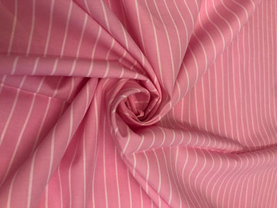 100% Cotton Poplin 58" wide  stripes available in 2 colors light pink and dark pinkp[18311/12]