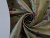 Silk Brocade fabric mint, peach,  pink, green x metallic gold jacquard 44" WIDE BRO902[1]