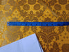 Silk Brocade fabric TURMERIC X Metallic Gold jacquard color 44" wide BRO859[4]