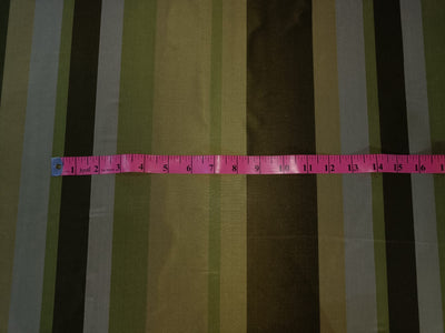 100% Silk Taffeta Fabric Shades of Green stripes 54" wide TAFS77[1]