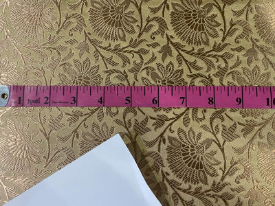 Heavy Silk Brocade Fabric Gold &amp; Antique Gold BRO114[1]