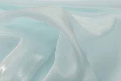 Liquid organza fabric 58" wide with gold  tinge available in 4 colors sage green ,powder blue , baby pink and dusty green [18519/20/21//22]