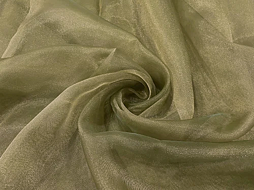 Liquid organza fabric 58" wide with gold  tinge available in 4 colors sage green ,powder blue , baby pink and dusty green [18519/20/21//22]