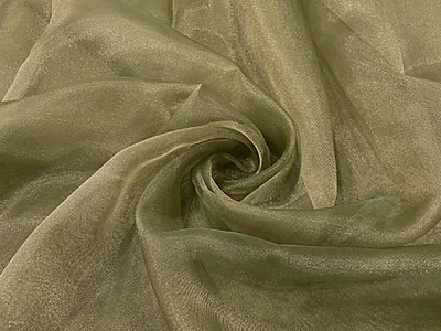 Liquid organza fabric 58" wide with gold  tinge available in 4 colors sage green ,powder blue , baby pink and dusty green [18519/20/21//22]