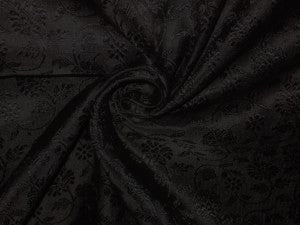 Silk Brocade fabric available  in three colors BLACK/ BLACK BROWN WITH RED/ BLACK WITH RED BRO69