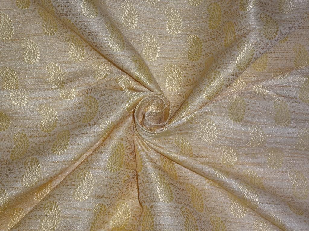 Brocade Fabric Light Gold color 44" WIDE BRO360[6]