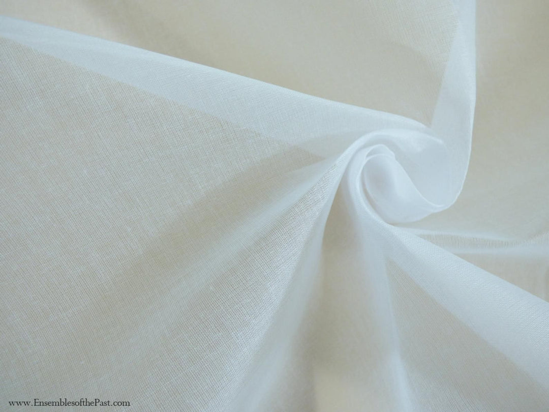 White 100% finlay 120x 120 count cotton organdy medium stiff fabric 44