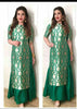 Silk Brocade Fabric king khab [kings dream]Red,Green &amp; Metallic Gold color BRO283[1]