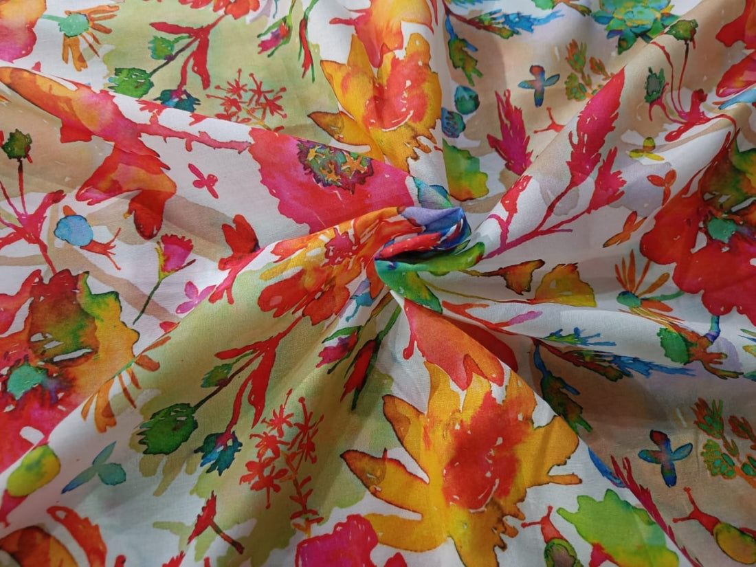 polyester digital floral print 58&quot;by the yard