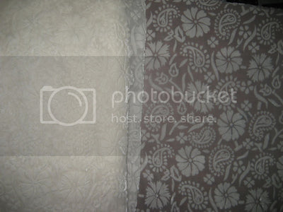 Ivory Color Devore Polyester Viscose Burnout Velvet fabric ~ 44&quot; wide