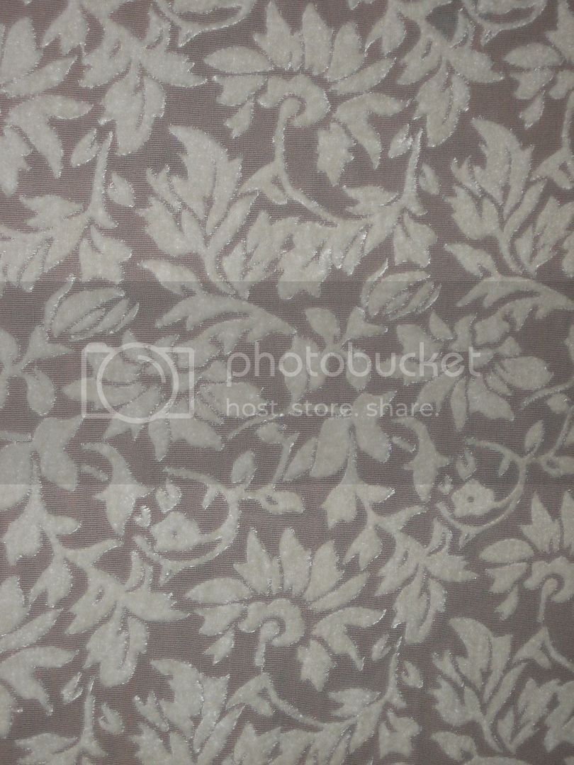 Ivory Color Devore Burnout Velvet fabric ~ 44&quot; wide[3393]