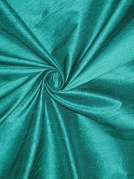 PURE SILK Dupioni FABRIC Dark Sea Green STUNNING NEW COLLECTION