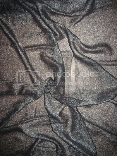 Glitter Chiffon Fabric Black with Shimmer