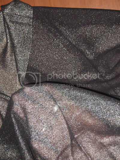 Glitter Chiffon Fabric Black with Shimmer