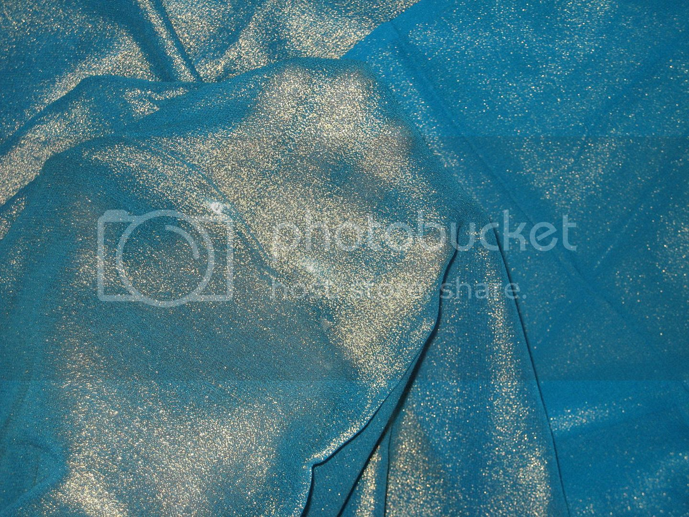 Glitter Chiffon Fabric Blue with Shimmer