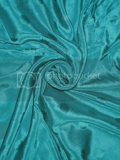 Dark Kingfisher Green soft silk crepe fabric dot jacquard 44&quot;